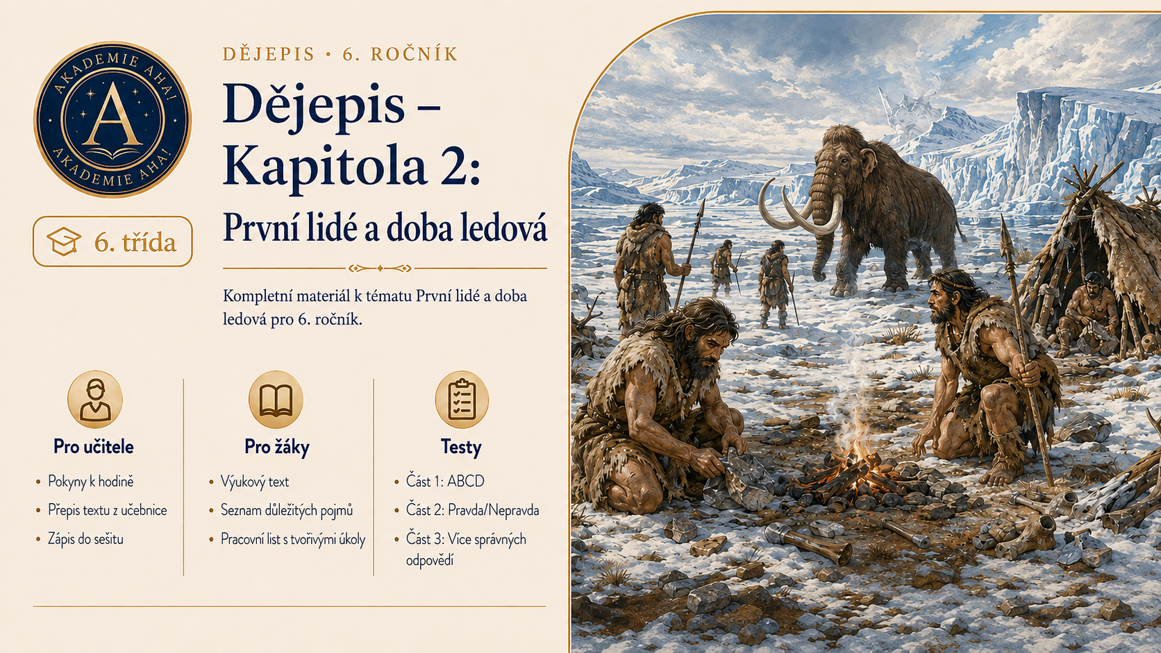 Dějepis – Kapitola 2: První lidé a doba ledová
