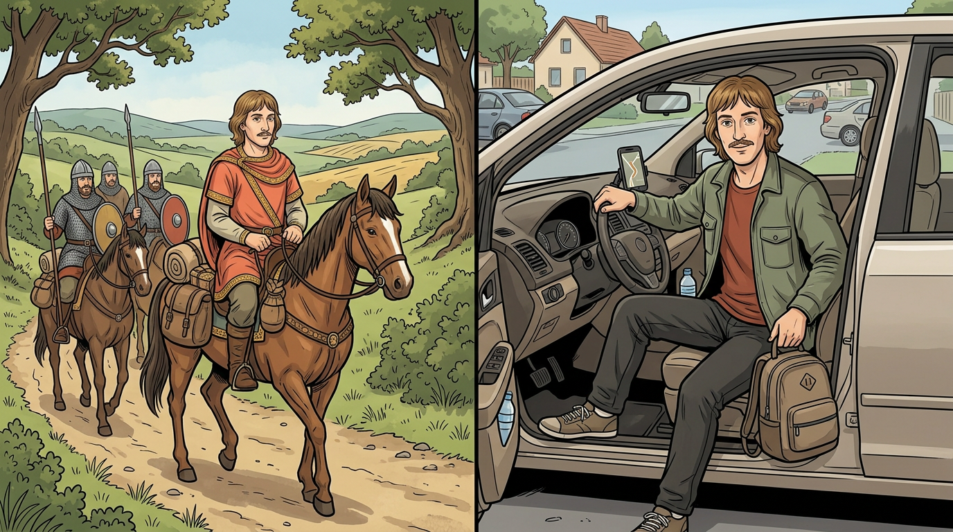 Bořivoj a Bořek na cestě na Velkou Moravu