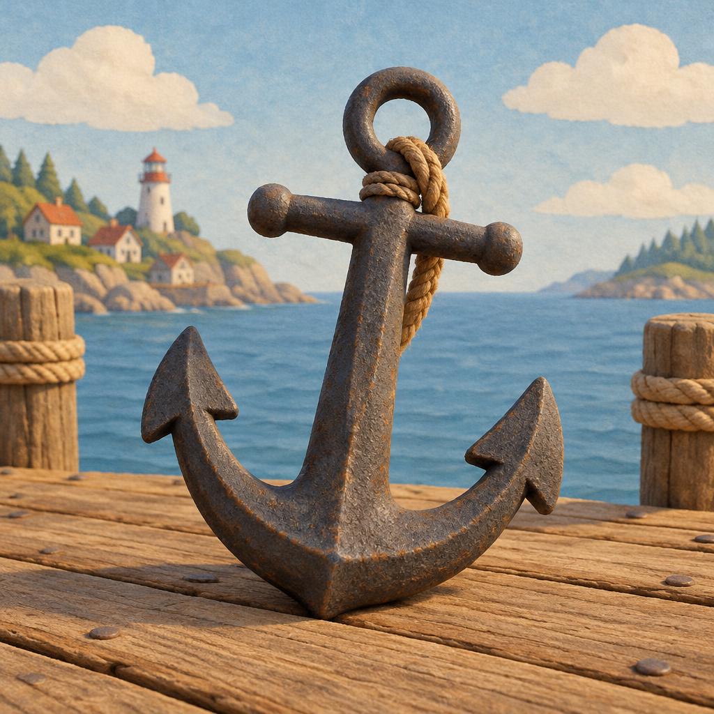 a) Železná kotva
